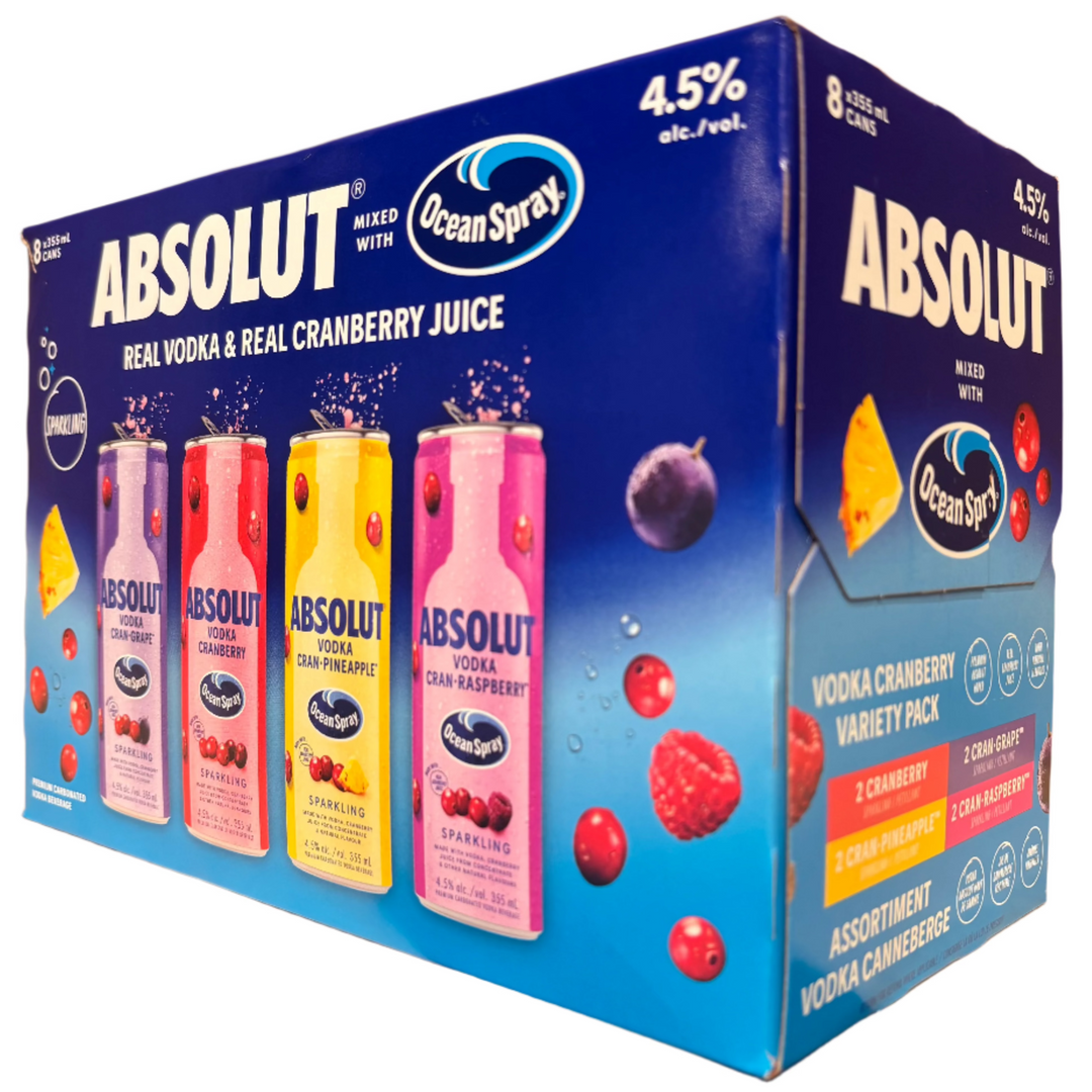 Absolut Ocean Spray Variety Pack 8AR