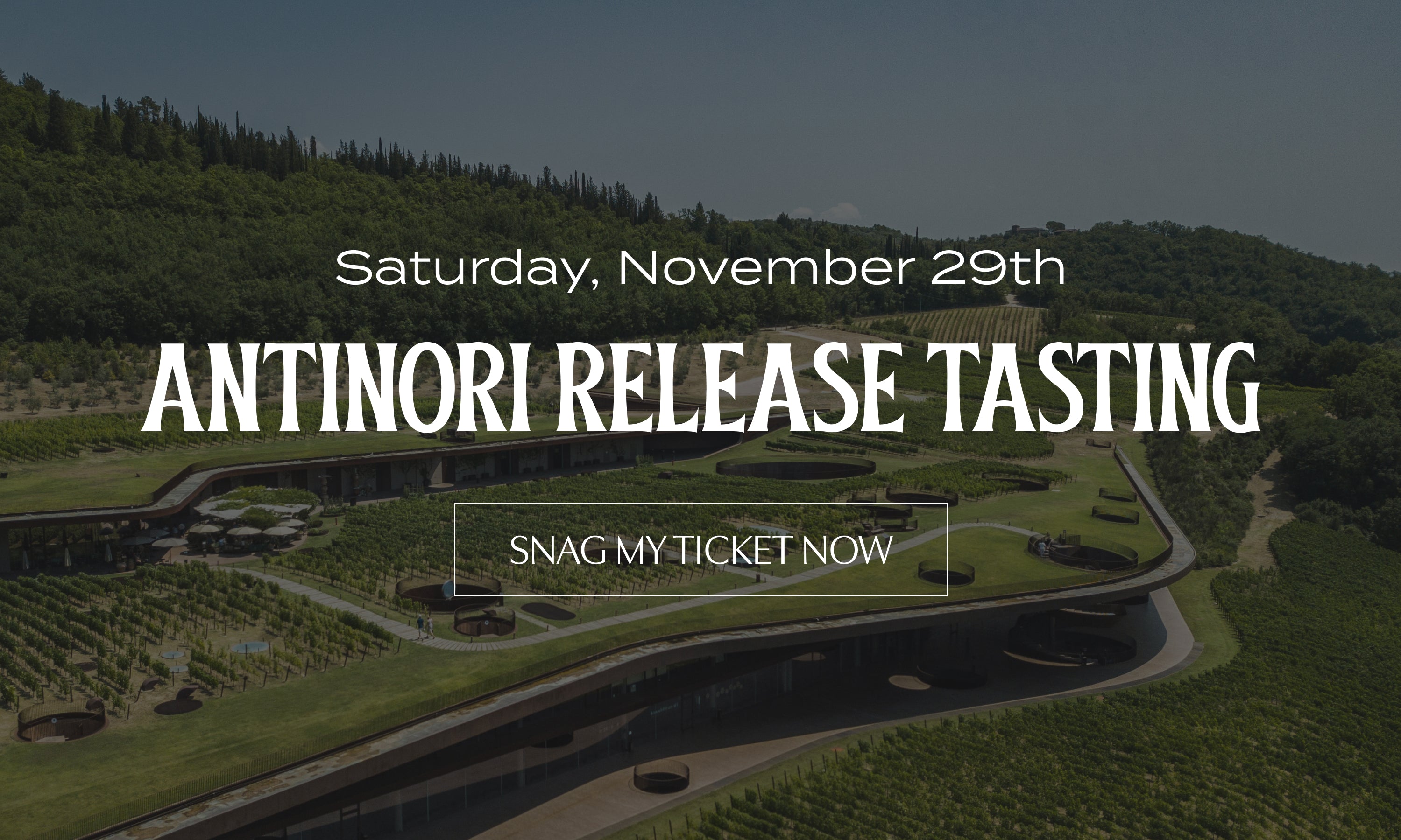 Decorative corn with text promoting 'Turkey Approved Wines' tasting event.