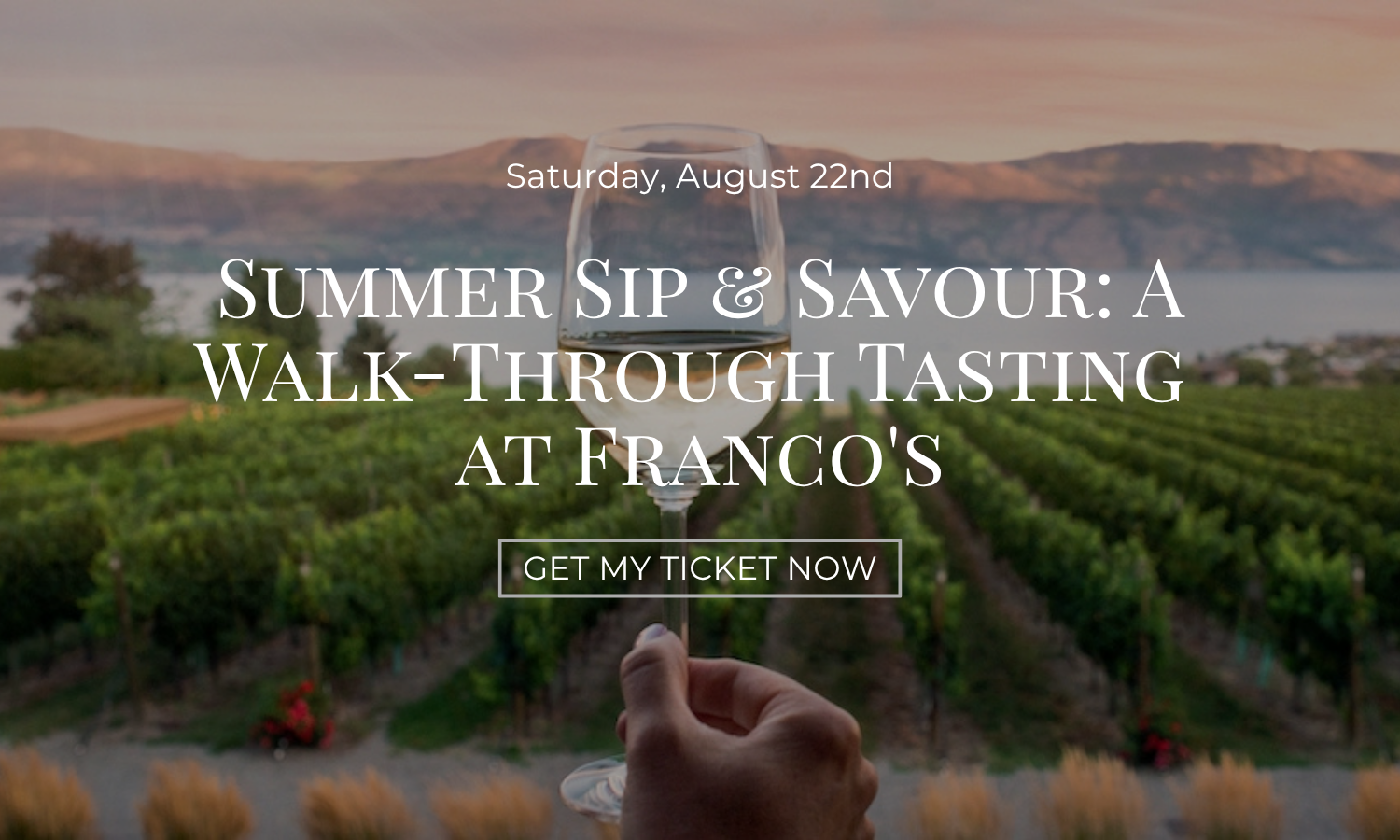 Decorative corn with text promoting 'Turkey Approved Wines' tasting event.
