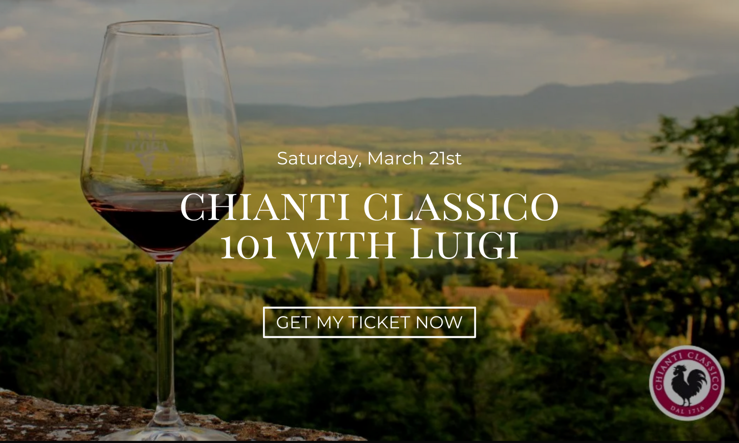 Decorative corn with text promoting 'Turkey Approved Wines' tasting event.