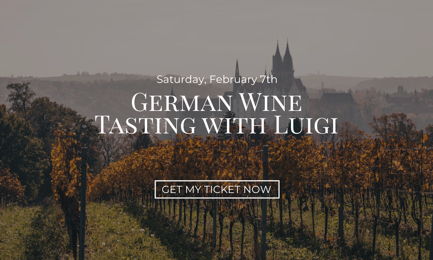 Decorative corn with text promoting 'Turkey Approved Wines' tasting event.