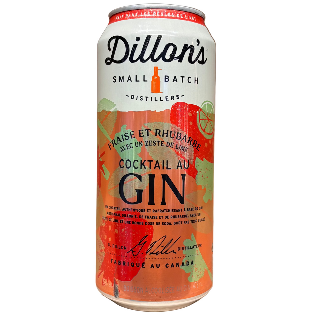 DILLONS GIN  STRAWBERRY RHUBARB AND A ZEST OF LIME SNG