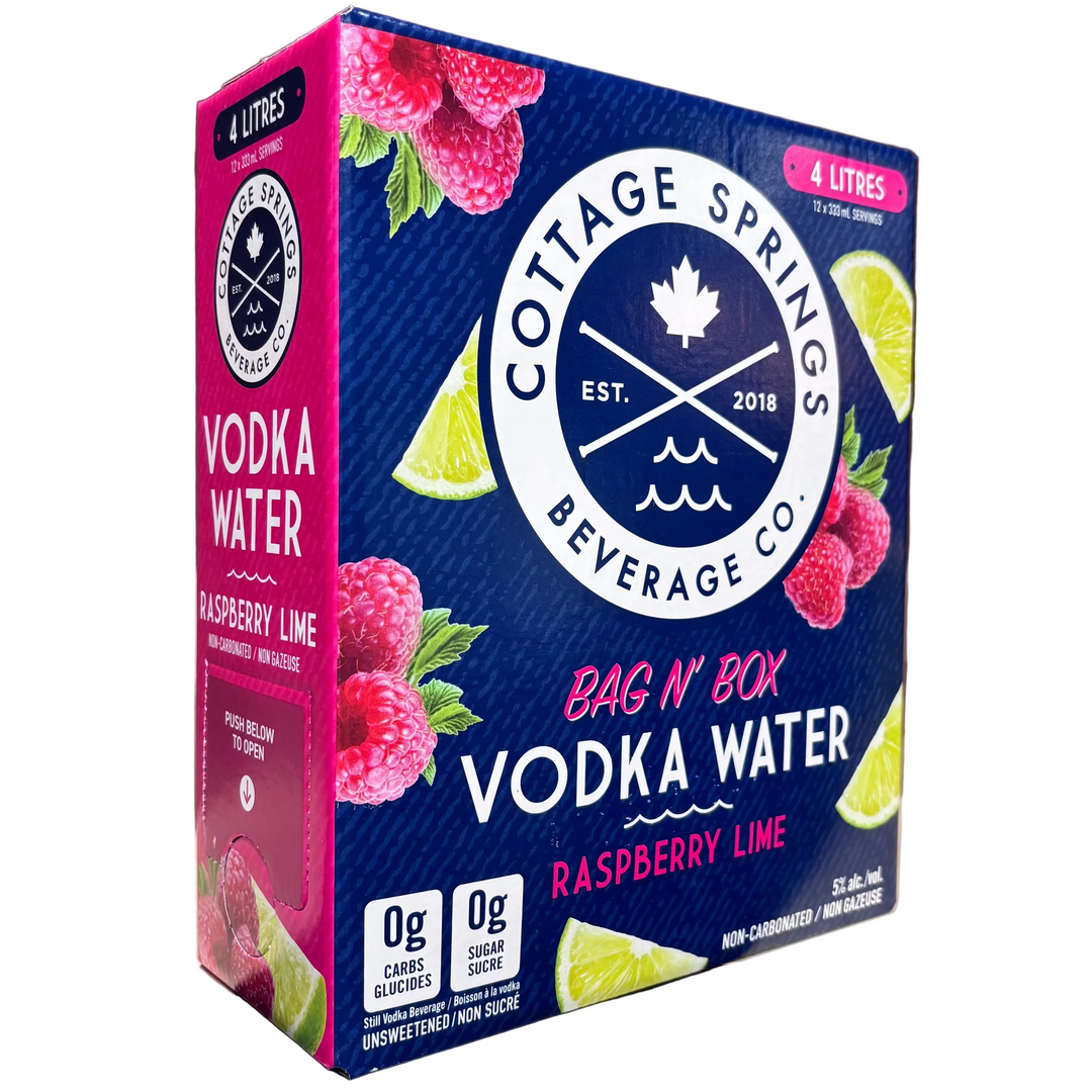 Cottage Springs - Vodka Water Raspberry Lime 4L