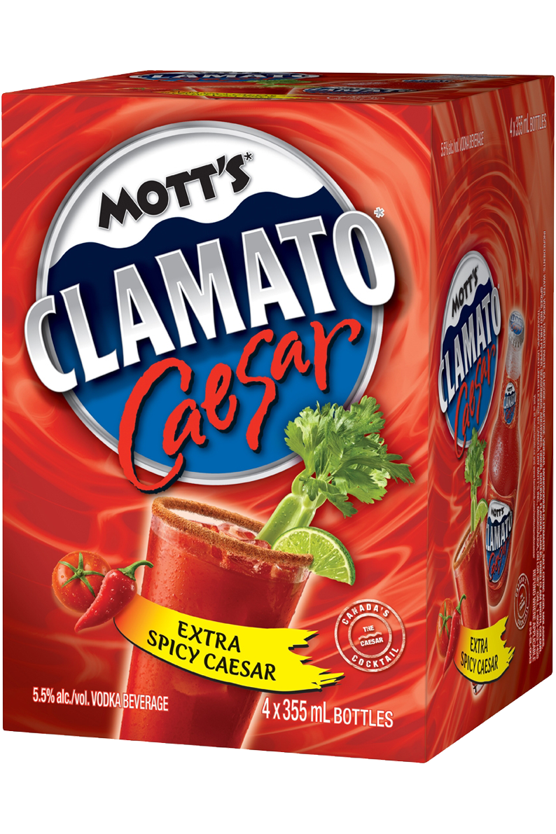 MOTTS CLAMATO CAESAR X SPICY 4 PK