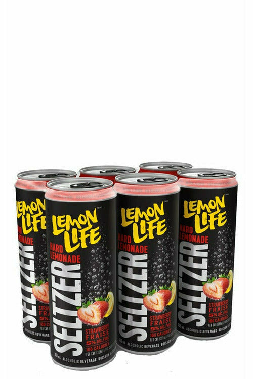Lemon Life Strawberry Hard Lemonade Seltzer 6 AL