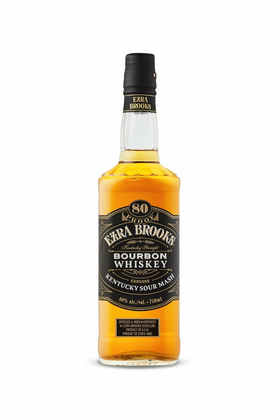 Ezra Brooks Black Label Bourbon Whiskey - francosliquorstore