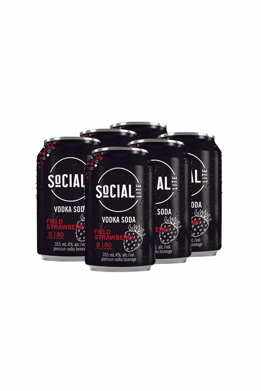 Social Lite Field Strawberry Vodka Soda - francosliquorstore